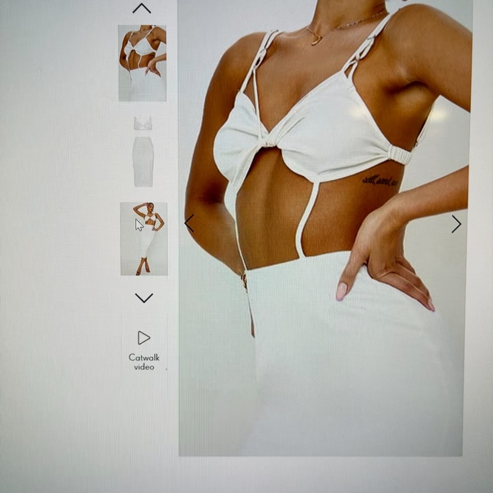 White cut out dress